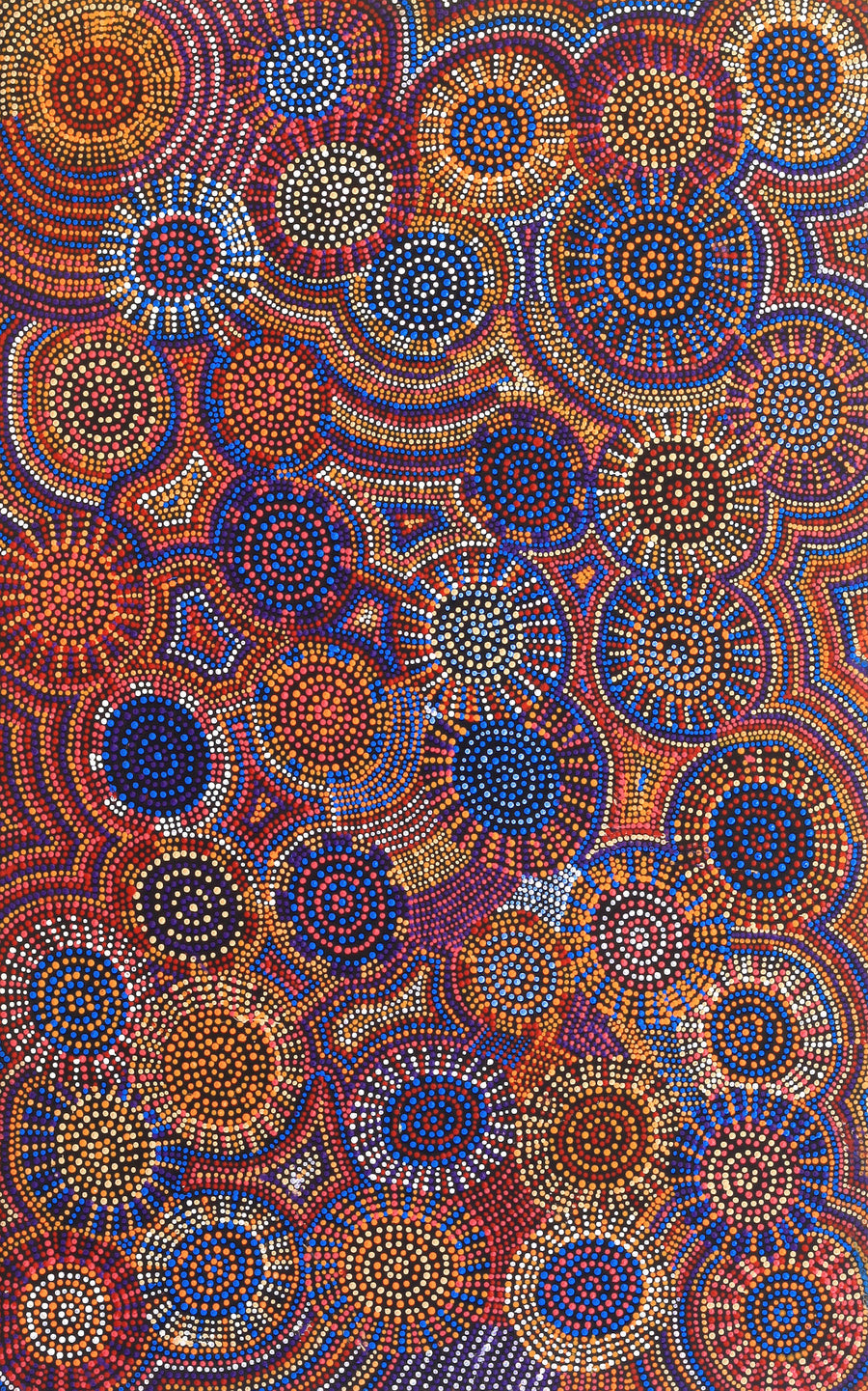 Aboriginal Artwork by Tina Napangardi Martin, Jinti-parnta Jukurrpa, 122x76cm