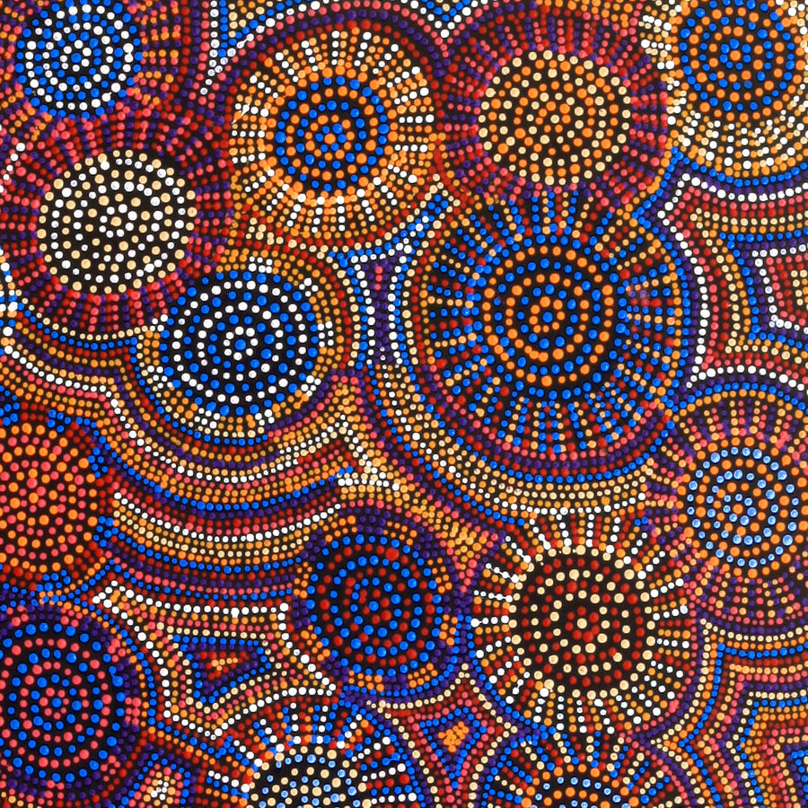 Aboriginal Artwork by Tina Napangardi Martin, Jinti-parnta Jukurrpa, 122x76cm
