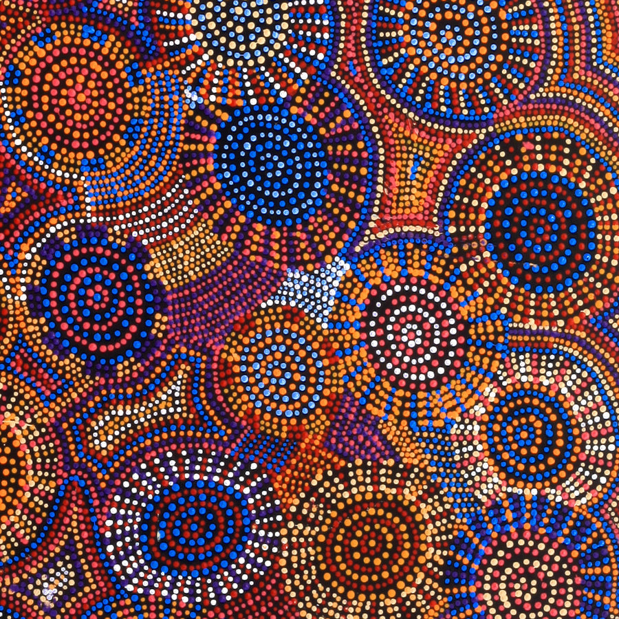 Aboriginal Artwork by Tina Napangardi Martin, Jinti-parnta Jukurrpa, 122x76cm