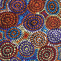 Aboriginal Artwork by Tina Napangardi Martin, Jinti-parnta Jukurrpa, 61x30cm