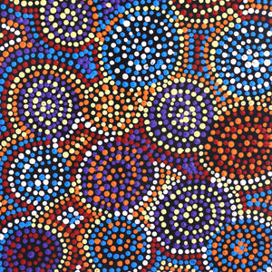 Aboriginal Artwork by Tina Napangardi Martin, Jinti-parnta Jukurrpa, 61x30cm - ART ARK®