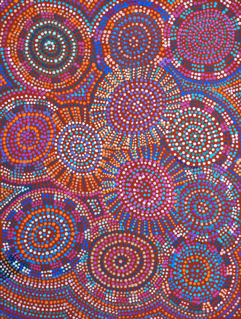 Aboriginal Artwork by Tina Napangardi Martin, Jinti-parnta Jukurrpa, 61x46cm - ART ARK®