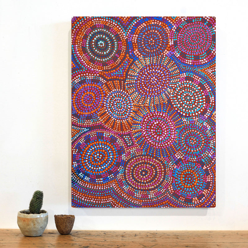Aboriginal Artwork by Tina Napangardi Martin, Jinti-parnta Jukurrpa, 61x46cm