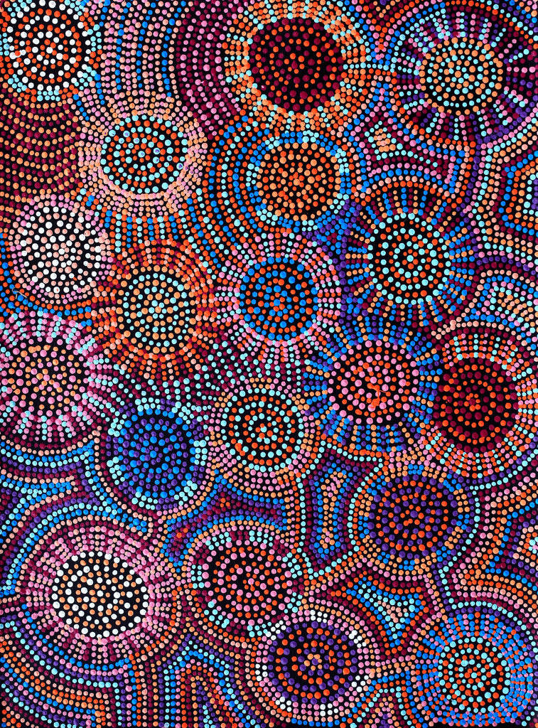 Aboriginal Artwork by Tina Napangardi Martin, Jinti-parnta Jukurrpa, 61x46cm