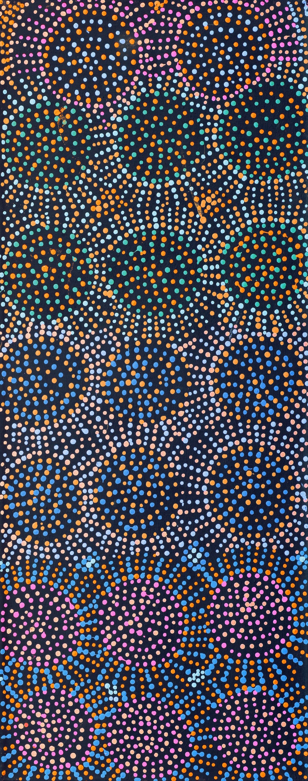 Aboriginal Artwork by Tina Napangardi Martin, Jinti-parnta Jukurrpa, 76x30cm