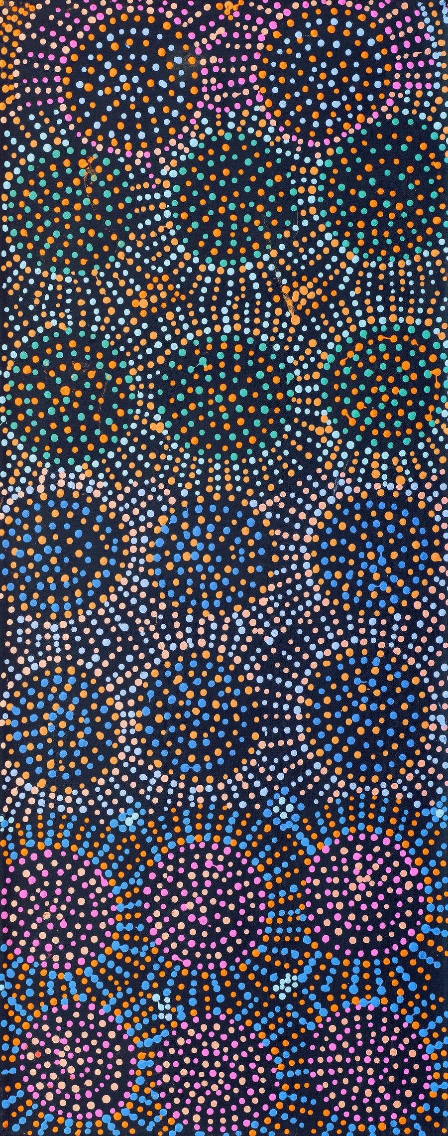 Aboriginal Artwork by Tina Napangardi Martin, Jinti-parnta Jukurrpa, 76x30cm