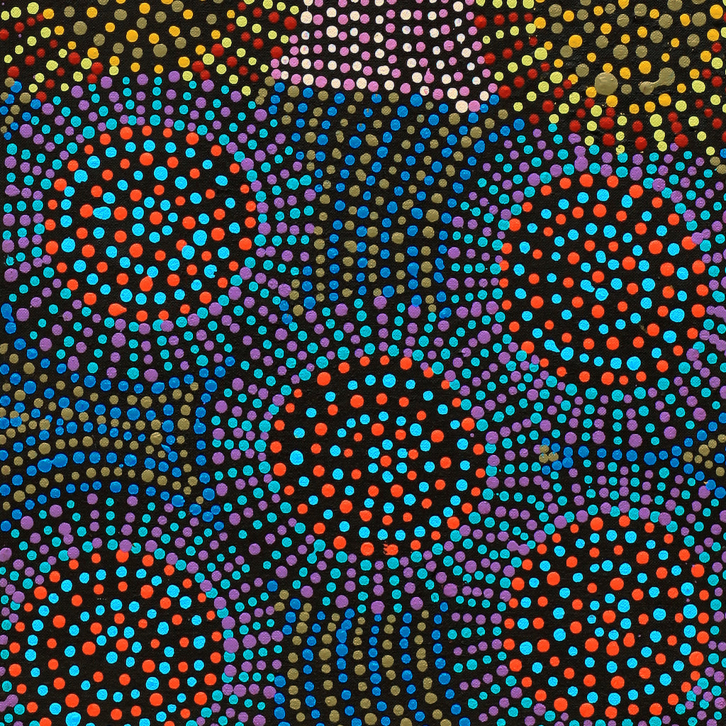 Aboriginal Artwork by Tina Napangardi Martin, Jinti-parnta Jukurrpa, 91x30cm