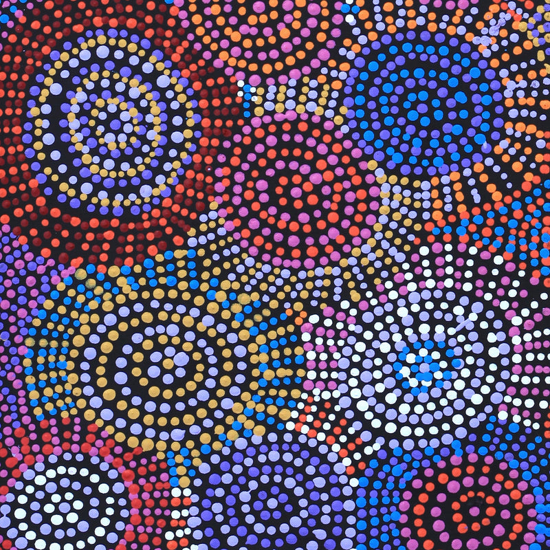 Aboriginal Art by Tina Napangardi Martin, Jinti-parnta Jukurrpa, 91x30cm - ART ARK®