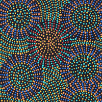 Aboriginal Artwork by Tina Napangardi Martin, Jinti-parnta Jukurrpa, 91x30cm