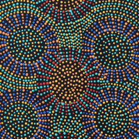 Aboriginal Artwork by Tina Napangardi Martin, Jinti-parnta Jukurrpa, 91x30cm