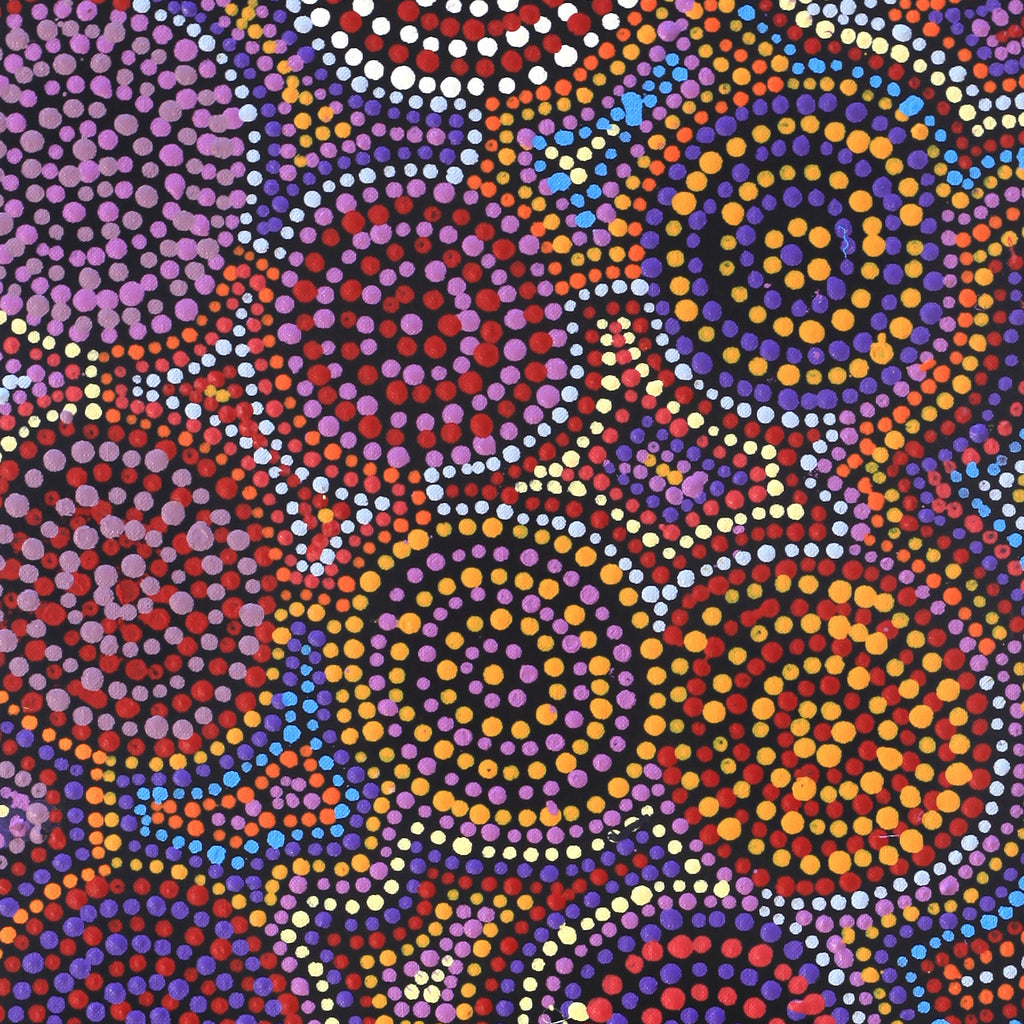 Aboriginal Artwork by Tina Napangardi Martin, Jinti-parnta Jukurrpa, 91x30cm