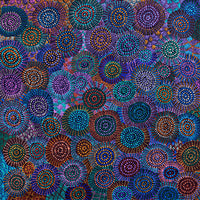 Aboriginal Artwork by Tina Napangardi Martin, Jinti-parnta Jukurrpa, 91x91cm
