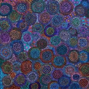 Aboriginal Artwork by Tina Napangardi Martin, Jinti-parnta Jukurrpa, 91x91cm - ART ARK®
