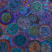 Aboriginal Artwork by Tina Napangardi Martin, Jinti-parnta Jukurrpa, 91x91cm