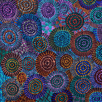 Aboriginal Artwork by Tina Napangardi Martin, Jinti-parnta Jukurrpa, 91x91cm