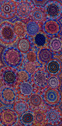 Aboriginal Artwork by Tina Napangardi Martin, Jinti-parnta Jukurrpa, 122x61cm