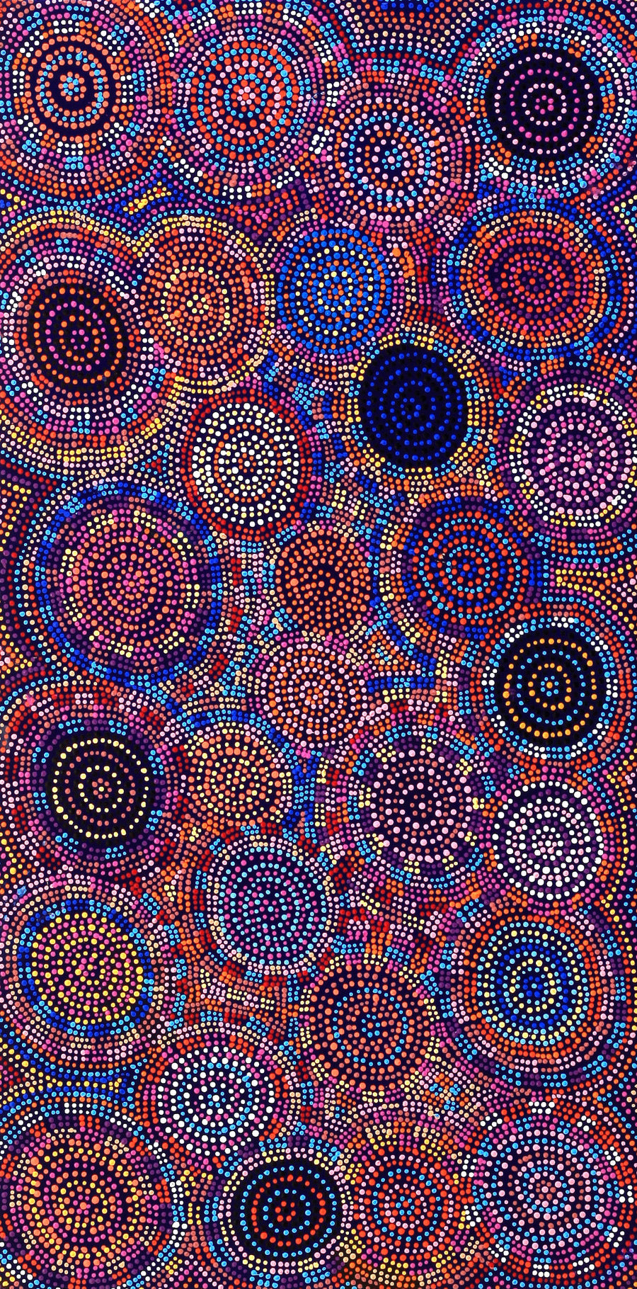 Aboriginal Artwork by Tina Napangardi Martin, Jinti-parnta Jukurrpa, 122x61cm