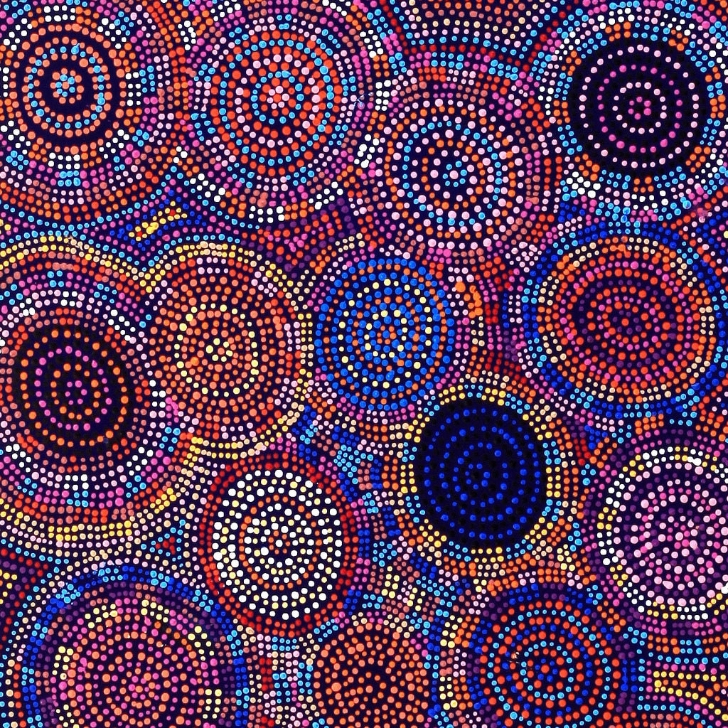 Aboriginal Artwork by Tina Napangardi Martin, Jinti-parnta Jukurrpa, 122x61cm