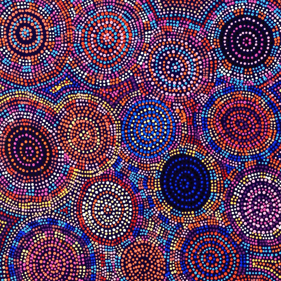 Aboriginal Artwork by Tina Napangardi Martin, Jinti-parnta Jukurrpa, 122x61cm