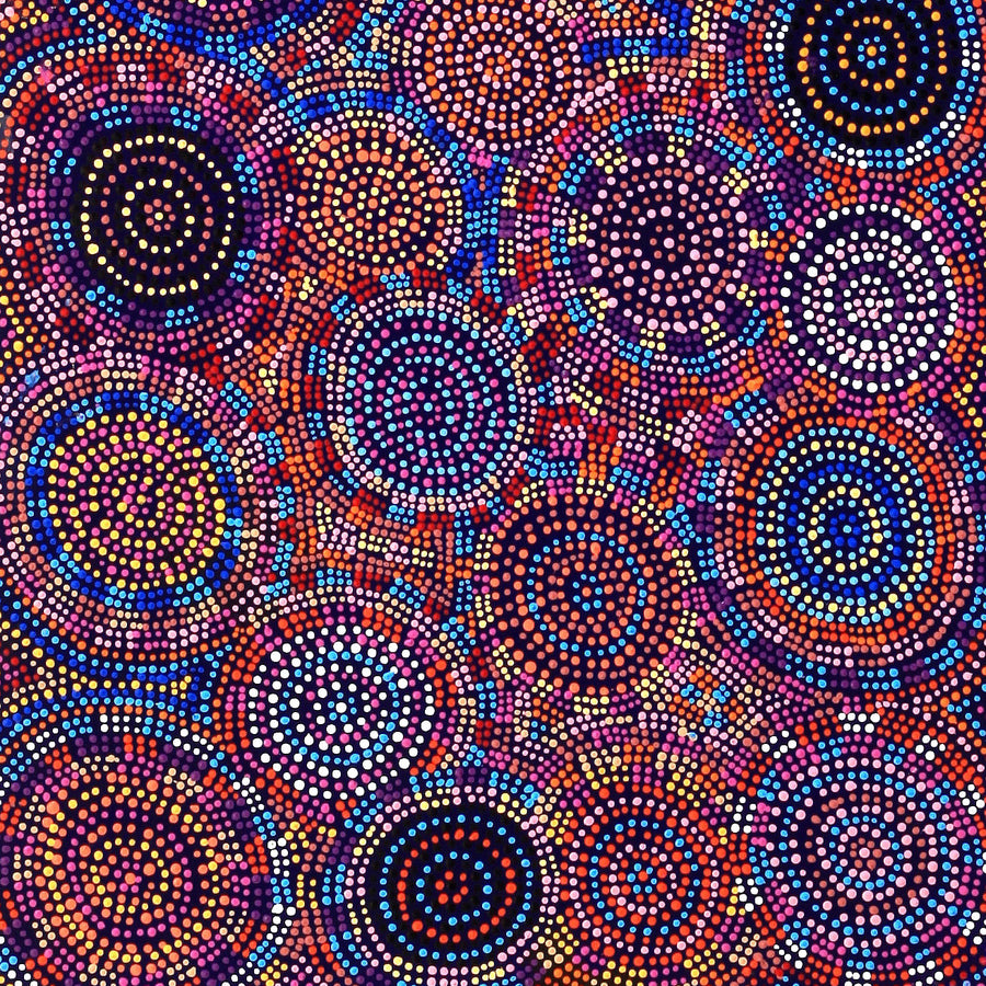 Aboriginal Artwork by Tina Napangardi Martin, Jinti-parnta Jukurrpa, 122x61cm