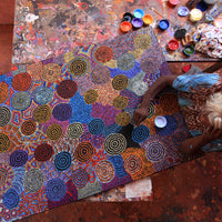 Aboriginal Art by Tina Napangardi Martin, Jinti-parnta Jukurrpa, 152x91cm - ART ARK®