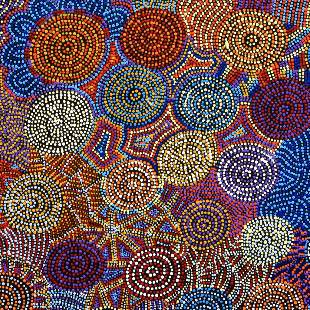 Aboriginal Artwork by Tina Napangardi Martin, Jinti-parnta Jukurrpa, 152x91cm