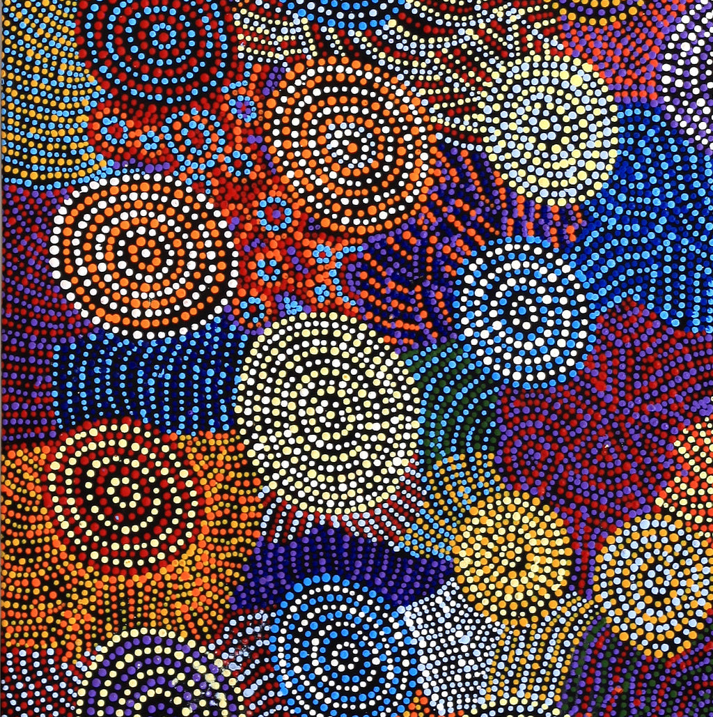 Aboriginal Artwork by Tina Napangardi Martin, Jinti-parnta Jukurrpa, 152x91cm