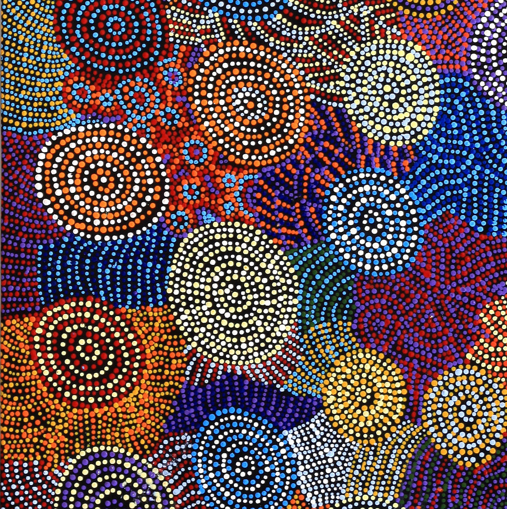 Aboriginal Artwork by Tina Napangardi Martin, Jinti-parnta Jukurrpa, 152x91cm - ART ARK®