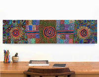 Aboriginal Artwork by Tina Napangardi Martin, Jinti-parnta Jukurrpa, 122x30cm