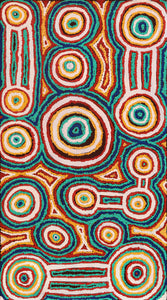 Aboriginal Artwork by Tinpulya Mervyn, Waru at Watarru, 90x50cm - ART ARK®