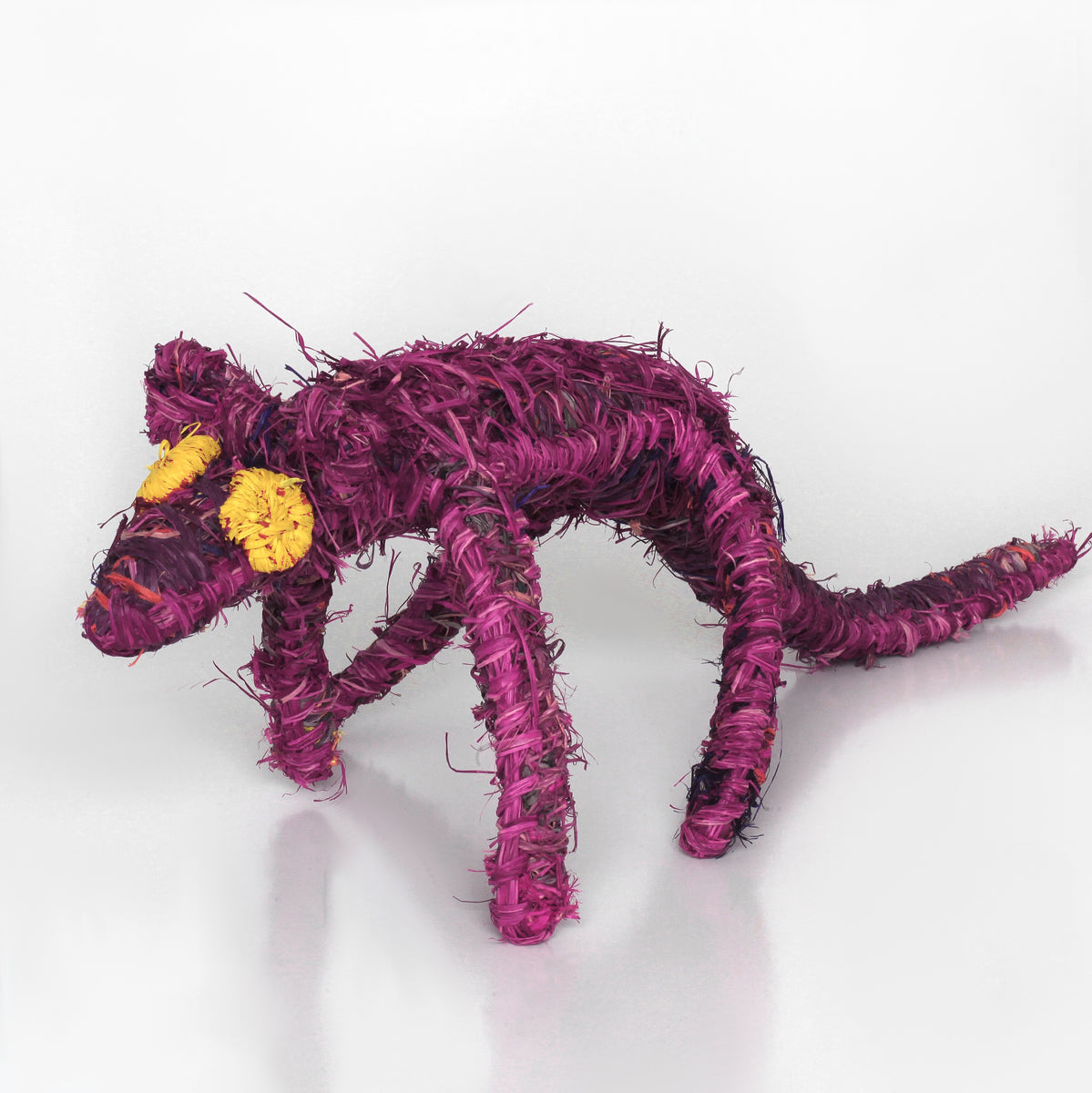 Aboriginal Artwork by Tinpulya Mervin - Tjanpi Papa (dog) Sculpture