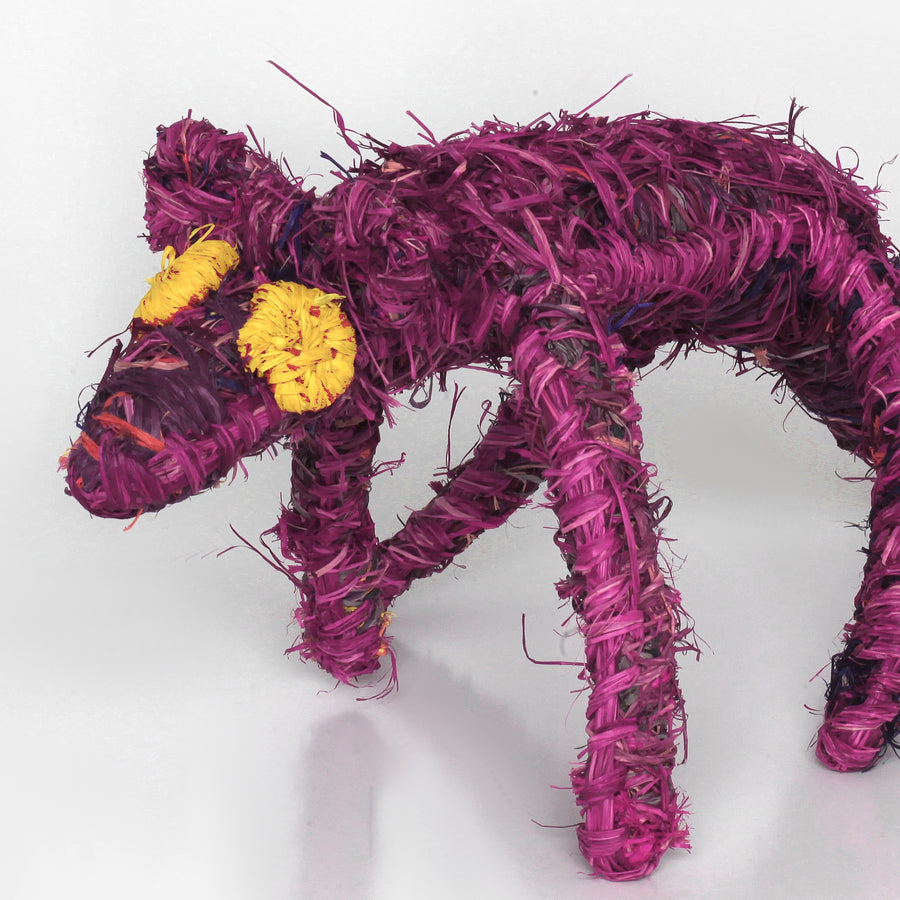 Aboriginal Artwork by Tinpulya Mervin - Tjanpi Papa (dog) Sculpture