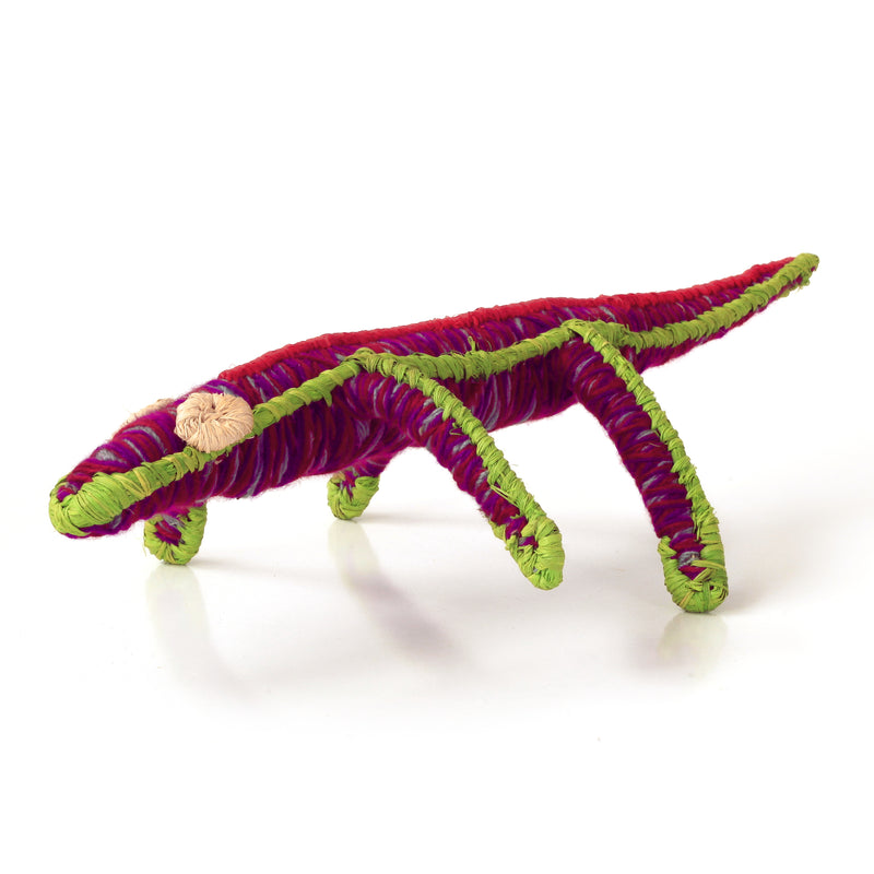 Aboriginal Artwork by Tjawina Nellie Robert - Tjanpi Tinka (lizard) Sculpture