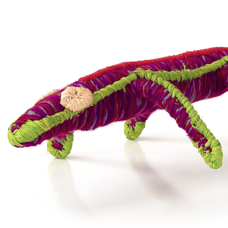 Aboriginal Artwork by Tjawina Nellie Robert - Tjanpi Tinka (lizard) Sculpture