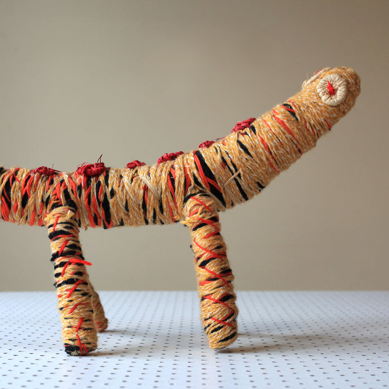 Aboriginal Artwork by Tjawina Nellie Robert - Tjanpi Tinka (goanna) Sculpture