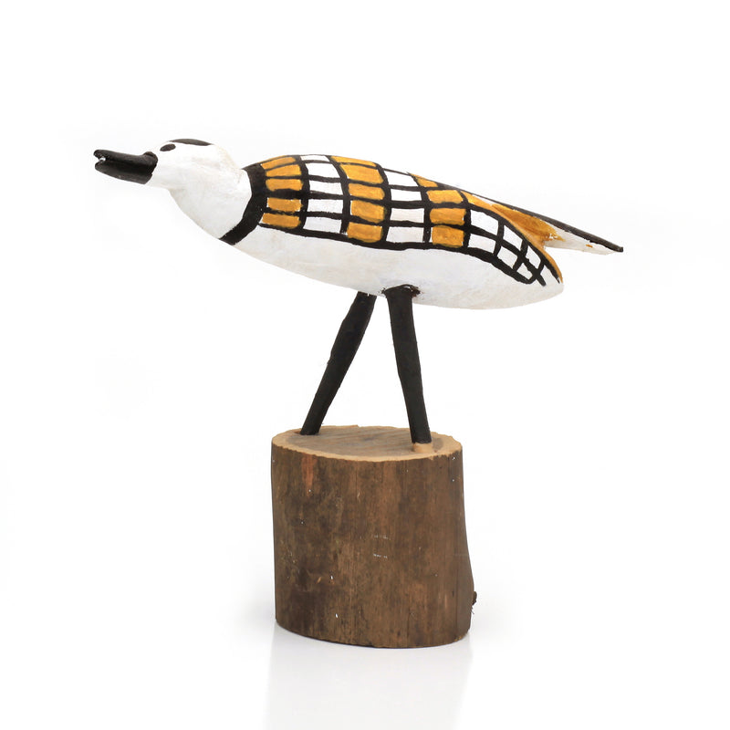 Aboriginal Artwork by Tony Raguwanga Cameron, Gapuwiyak - Carved Sculpture of a Djiwadak (friar bird)