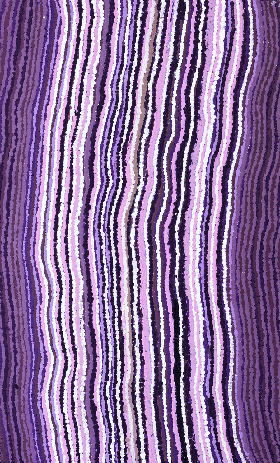 Aboriginal Artwork by Topsy Napurrurla Fisher, Ngapa Jukurrpa (Water Dreaming) - Puyurru, 76x41cm