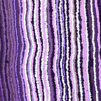 Aboriginal Artwork by Topsy Napurrurla Fisher, Ngapa Jukurrpa (Water Dreaming) - Puyurru, 76x41cm