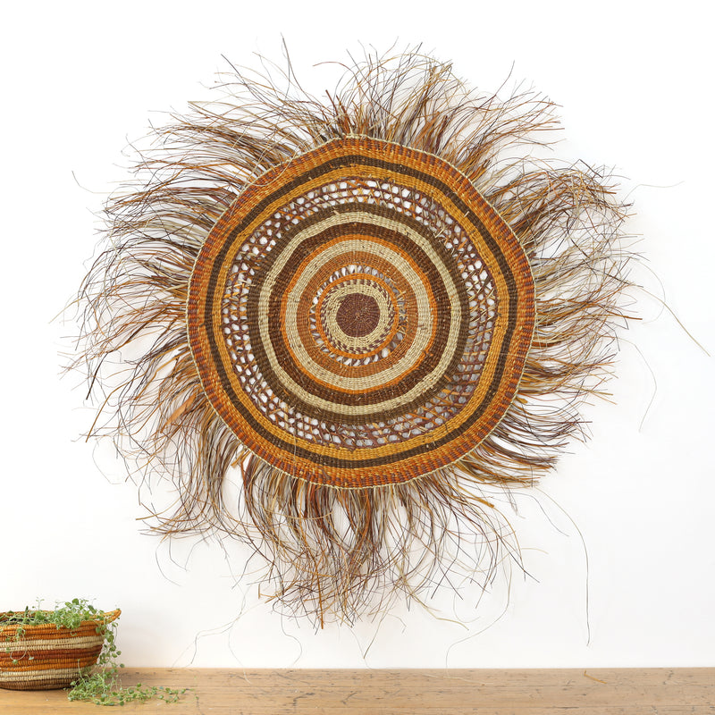 Aboriginal Artwork by Tracy Gandimil Wanapuyngu, Gapuwiyak - Woven Mat, 140cm