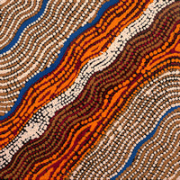 Aboriginal Artwork by Trevina Nakamarra Gibson, Ngapa Jukurrpa (Water Dreaming) - Puyurru, 30x30cm