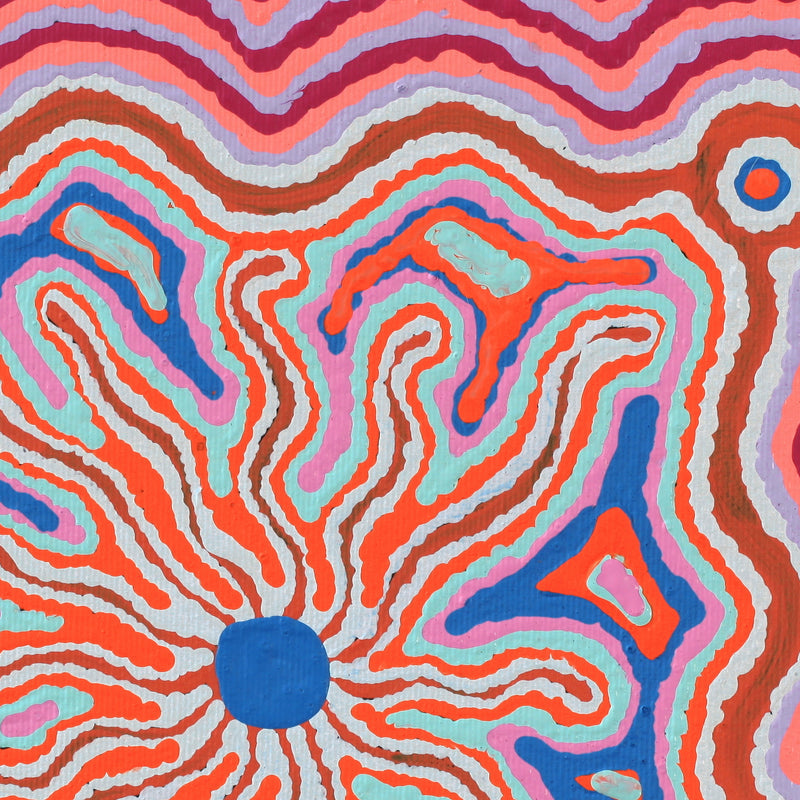 Aboriginal Artwork by Ursula Napanangka Butcher, Janganpa Jukurrpa (Brush-tail Possum Dreaming) - Mawurrji, 30x30cm