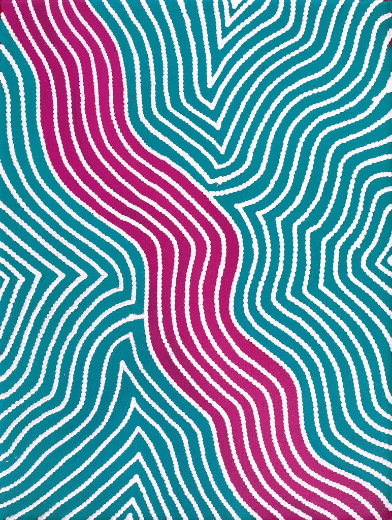 Aboriginal Artwork by Ursula Napangardi Hudson, Pikilyi Jukurrpa (Vaughan Springs Dreaming), 61x46cm