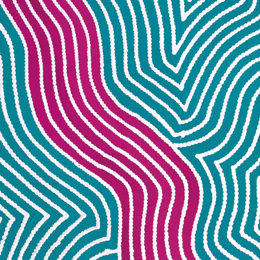 Aboriginal Artwork by Ursula Napangardi Hudson, Pikilyi Jukurrpa (Vaughan Springs Dreaming), 61x46cm