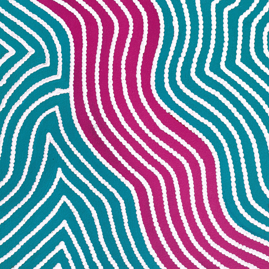 Aboriginal Artwork by Ursula Napangardi Hudson, Pikilyi Jukurrpa (Vaughan Springs Dreaming), 61x46cm