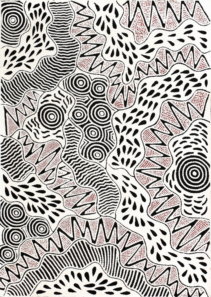 Aboriginal Artwork by Ursula Napangardi Hudson, Pikilyi Jukurrpa (Vaughan Springs Dreaming), 107x76cm