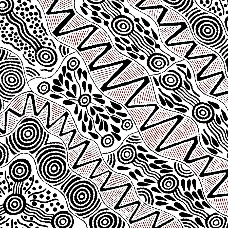 Aboriginal Artwork by Ursula Napangardi Hudson, Pikilyi Jukurrpa (Vaughan Springs Dreaming), 122x107cm