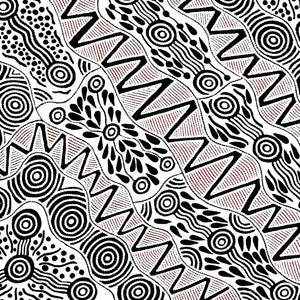 Aboriginal Art by Ursula Napangardi Hudson, Pikilyi Jukurrpa (Vaughan Springs Dreaming), 122x107cm - ART ARK®