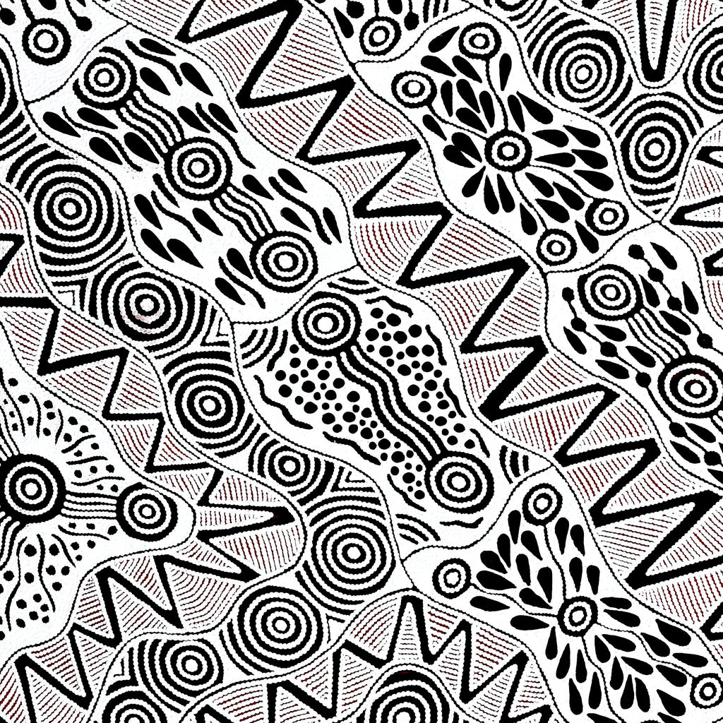 Aboriginal Artwork by Ursula Napangardi Hudson, Pikilyi Jukurrpa (Vaughan Springs Dreaming), 122x107cm