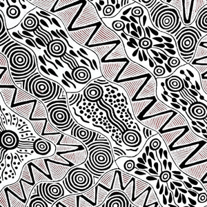 Aboriginal Art by Ursula Napangardi Hudson, Pikilyi Jukurrpa (Vaughan Springs Dreaming), 122x107cm - ART ARK®