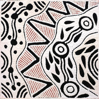 Aboriginal Artwork by Ursula Napangardi Hudson, Pikilyi Jukurrpa (Vaughan Springs Dreaming), 30x30cm